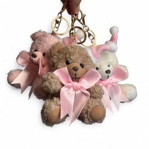 2/$20🎀 Teddy Bear Christmas Keychain/ Purse Charm